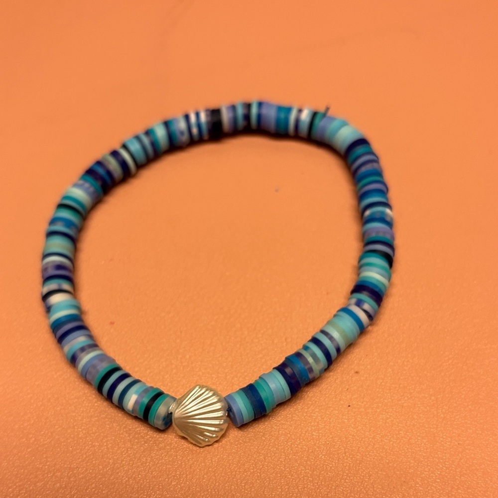 Blue and Silver Beaded Bracelet